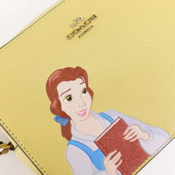 NWT Camera Bag Disney Belle Vanilla Cream Leather